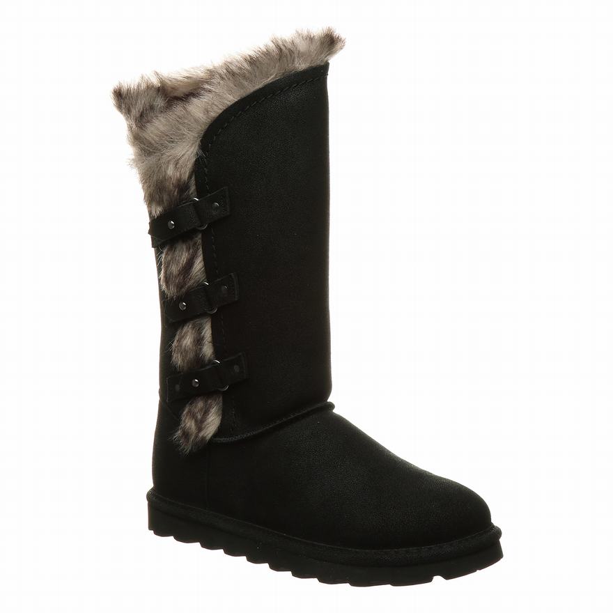 Bearpaw Emery Short Boots UK - Women's Boots Black ||ZDHUKJ-096||